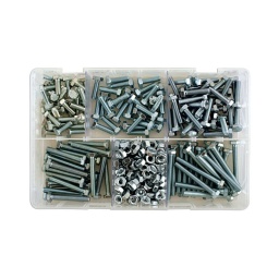 Assortiment vis tête hexagonale 
tailles 10mm 20 a 60mm 