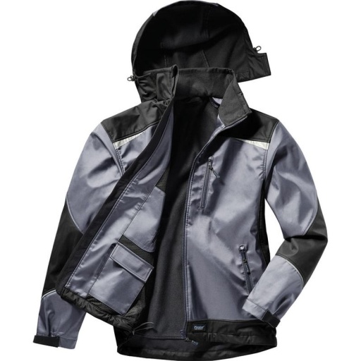 Veste de travail softshell gris et noir