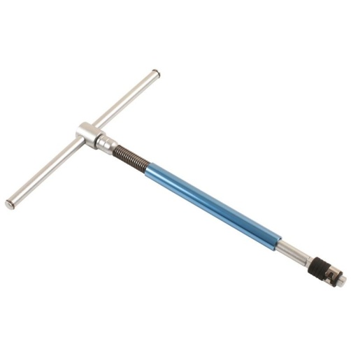 Clé 2-en-1 pour douilles et embouts, à poignée en T, avec embouts à tige de 1/4'' et douilles à carré de 1/4''.