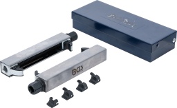 Facilite le montage de ressorts de ch&acirc;ssis sur la jambe de force-Ouverture maximale 100 mm-Quatre pans creux&nbsp;10 mm (3/8") et cl&eacute; hexagonal m&acirc;le 17 mm-La peinture du ressort est prot&eacute;g&eacute;e des dommages par des capuchons en mati&egrave;re plastique sur des griffes de serrage-Broche en acier tr&egrave;s solide-Bo&icirc;tier en acier VA-Convient pour des ressorts cylindriques avec un diam&egrave;tre de fil jusqu&rsquo;&agrave; 11 mm