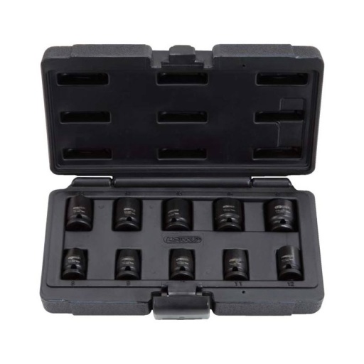 Coffret douilles chocs 12 pans 3/8