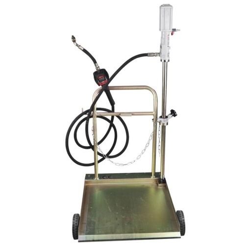 Chariot distribution huile mobile pour futs 180-220kg