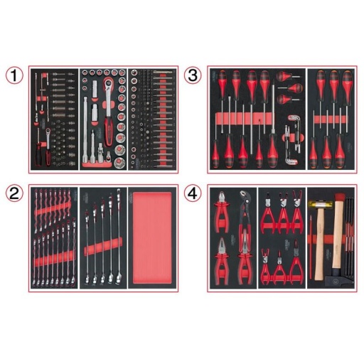 Composition outillage pour servante d'atelier kstools 241 pièces