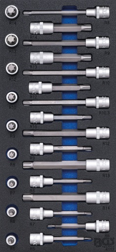 Module: Jeu de douilles 1/2" Profil cannelé Ribe 25 pièces