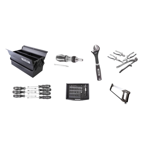 Boite a outils metal + 56 outils