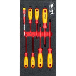 Module tournevis isolés 8 pièces
- Plats : 3-4-5,5-6,5mm
- PH : 0-1-2
- Mini 3mm
- Dimension 188x393mm