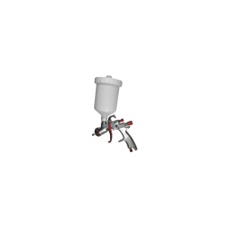 Pistolet inox à gravité buse 1.7mm 
- buse 1.7 mm 
- pression d'alimentation 4 bar 
- conso 260 l/m2 
- raccord 1/4" bsp mâle  
- capacité du godet 0.6 litre 
- poids net 0.72 kg 
- filetage du godet 16x1.5
- buse + aiguille acier inox 
- chapeau + bague laiton nickele  

pistolet à gravité. sa buse ainsi que son aiguille en acier inoxydable le rendent bien adapte aux peintures et vernis hydrosolubles. 
corps en aluminium et godet en plastique conferent légerete et solidite. réglage du débit d'air. du débit de produit et de la forme du jet par 3 molettes. excellente prise en main. des kits en 1.3 - 1.4 - 1.5 - 1.8 - 2.0 mm sont disponibles en option