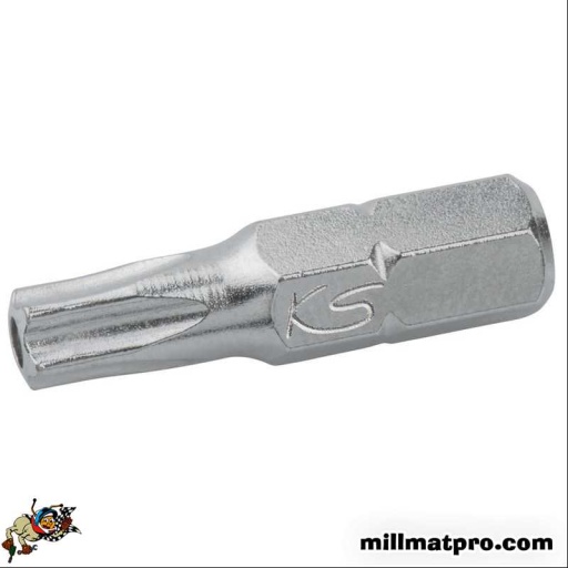 Boite de 5 embouts de vissage 5 pans perc&eacute;e, L.30 mm - 1/4'' - TS10