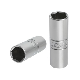 Douille à bougie ultimate 6 pans
- selon din 3124 / iso 3315
- carré d'entrainement intérieur selon din 3120 / iso 1174 avec encoche pour verrouillage par bille
- caoutchouc pour maintenir les bougies
- version longue
- finition chromée satinee
- chrome vanadium