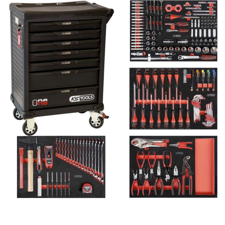 Chariot à outils avec 10 tiroirs boîte à outils armoire à outils chariot de  garage rangement d'outils servante d'atelier