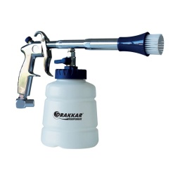 Pistolet de lavage 3eme génération
Ce pistolet de lavage à tête plate rotative fonctionne avec des roulements à billes et non un tube alu ou un filament plastique. Il fonctionne à partir de 4 bars et est équipé d'un raccord 360°