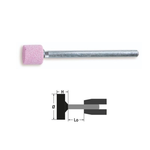 Meule corindon tige 6x80 11102 tête 15X15