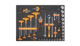 Composition pour mobilier C35
96T	clés mâles 6 pans à poignée en T 2 - 2,5 - 3 - 4 - 5 - 6 - 7 - 8 mm	
851SR	Poignée porte-embouts à bague de déverrouillage rapide 230 mm	
860LP	Embout coloré pour visseuses pour vis à fente 0,5x3 - 0,6x4,5 - 0,8x5,5 - 1x5,5 - 1,2x6,5 mm	
860PE	Embout coloré pour visseuses pour vis 6 pans creux 2 - 2,5 - 3 - 4 - 5 - 6 - 8 - 10 mm	
860PH	Embout coloré pour visseuses pour vis Phillips® PH0 - PH1 - PH2 - PH3 - PH4	
860PZ	Embout coloré pour visseuses pour vis Pozidriv® - Supadriv® PZ1 - PZ2 - PZ3 - PZ4	
860RTX	Embout coloré pour visseuses pour vis Tamper Resistant Torx® T9 - T10 - T15 - T20 - T25 - T27 - T30 - T40	
860TX	Embout coloré pour visseuses pour vis Torx® T6 - T7 - T8 - T9 - T10 - T15 - T20 - T25 - T27 - T30 - T40	
860/55	Cliquet réversible porte-embouts 100 mm	
882P	rallonge porte-embouts magnétique	
892/0	porte-douille pour visseuses	
920A	douilles 6 pans avec carré conducteur femelle 1/2"  10 - 11 - 12 - 13 - 14 - 15 - 16 - 17 - 18 - 19 - 20 - 21 - 22 - 23 - 24 - 26 - 27 - 30 - 32 mm	
920/21	rallonge - 1/2" 125 mm	
920/22	rallonge - 1/2" 255 mm	
920/25	cardan 1/2"	
920/42	poignée coulissante 1/2"	
920/55	cliquet réversible 1/2" 	
1084BM	Pince coupante diagonale à faible effort de coupe 160 mm	
1150BM	pince à becs demi-ronds longs 180 mm	
1166BM	Pince à becs demi-ronds longs 160 mm
Dimensions des tiroirs 600x447mm
