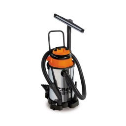Aspirateur 30 litres eau et poussières pour usage professionnel en acier inox
fonction soufflante
roues anti-trace
caracteristiques techniques
moteur by-pass bi-etage
tension 230/240 v
frequence 50/60 hz
puissance maxi 1100 w
debit d'air l/sec. 55 
dépression maxi 220 mbar
volumm de la cuve: 30 l en acier inox
niveau sonore: <61 db(a)
longueur câble 6 m
chariot porte-accessoires
accessoires fournis dia 45 mm - flexible d'aspiration 2 m avec poignée ergonomique-grande amplitude de travail
- 2 tubes rallonges d'aspiration rigides en plastique
- 1 porte-suceur brosse pour sols
- 1 suceur brosse articulée pour sols et moquettes
- 1 suceur avec Raclette en caoutchouc  pour aspiration de liquides
- 1 suceur fente
- 1 buse d'aspiration triangulaire
Systèmes filtrants
- 1 sac en papier filtre
- 1 cartouche filtre superficielle 1900 cmm 12 microns nom.
- 1 filtre anti-mousse ppi 45/ppi 30

