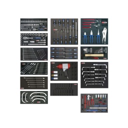 Composition de 207 outils ks tools en 14 modules.

dont un module spécifique au montage des roues !!!

- arretez de perdre vos outils !!! passez au modules mousses
- composition de 14 modules (7 tiroirs)

pour decouvrir la composition en detail telechargez la fiche technique

