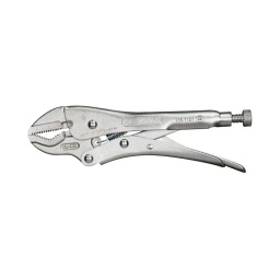 Pinces étaux à mors en v
- machoires dentées
- réglage d'ouverture par molette
- gachette de deblocage
- pour le maintien lors des travaux de soudure
- machoires chrome-molybden