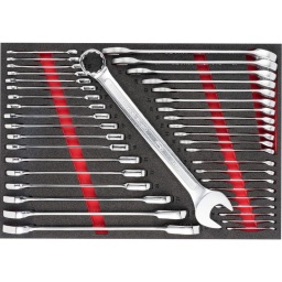 Module clés mixte, clés cliquet droite, 33 pièces
-Cliquet : 8-9-10-11-12-13-14-15-16-17-18-19-21-22-24-27-30-32mm
- Mixtes : 6-7-8-9-10-11-12-13-14-15-16-17-18-19-20-21-22-24-27-30-32-36mm
- Dimension 563x393mm