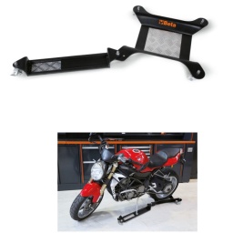 Base mobile pour chevalet central ou pour roue arrière moto avec extension pour chevalet latéral
- Utilisable avec toutes les motos et scooter pourvus de béquilles centrales
- Doté de 4 roues pivotantes, 2 avec frein
- Permet de déplacer la moto dans toutes les directions en facilitant le parking dans les garages et les espaces restreints