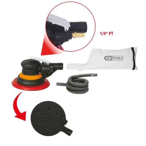 KS Tools Ponceuse Orbitale Pneumatique 6" Excentrique 2,5mm - 515.1254