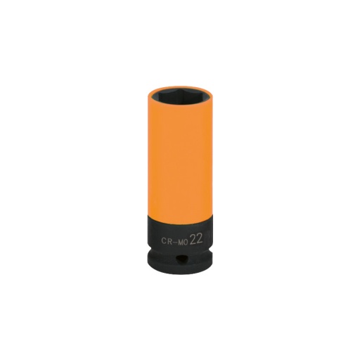 Douille à chocs longue 6 pans pour jantes aluminium - orange - 22 mm