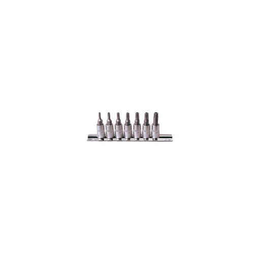 Rail de douilles tournevis torx percé 1/4