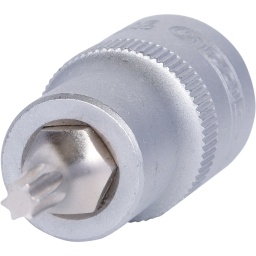 Torx
Carr&eacute; d'entra&icirc;nement int&eacute;rieur selon DIN 3120 / ISO 1174 avec encoche pour verrouillage par bille
avec embout tournevis nickel&eacute; serti
Pour une utilisation manuelle
Finition satin&eacute;e
Chrome Vanadium
