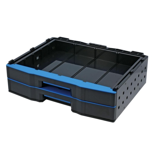 Système de rangement empilable premium à 2 tiroirs