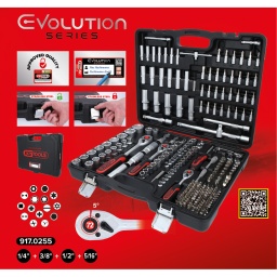 6 pans
Système FlankTraction
Finition satinée
Chrome Vanadium
Coffret robuste en matière plastique