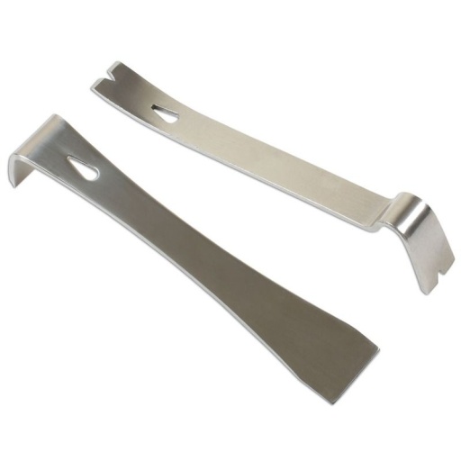 Jeu de pieds-de-biche, acier inoxydable, 2 pièces
