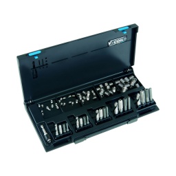 Coffret filets 1.5xd et entraînement 6pans
- accessoires à entraînement 6 pans pour une installation rapide
composition :
5 tarauds
+ 5 forets
+ 5 appareils de poses
+ 5 rupteurs
+ filets rapportés 10 pour chaque diamètre en :
m5x 0.8 - mm x1 - mm x 1.25 - m10 x 1.5 - m12 x 1.75
