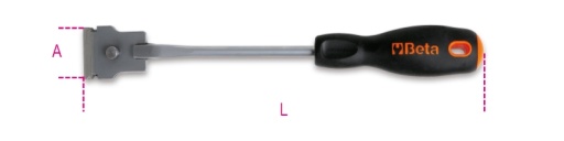 Grattoir plastique poignée bi-matières 40mm