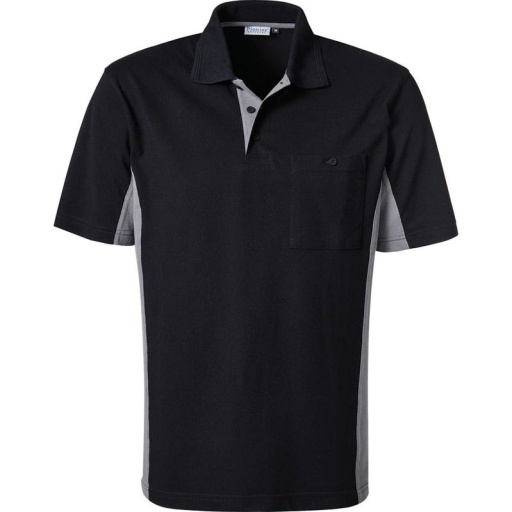 Polo manches courtes noir/gris