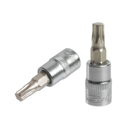 Douilles tournevis ultimate torx
- carré d'entrainement intérieur selon din 3120 / iso 1174
avec encoche pour verrouillage par bille
- embout en acier nickele
- finition chromée satinee
- chrome vanadium