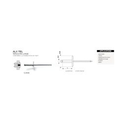 Boite de rivet aveugle alx tel tête extra large
- conforme a la norme nf en iso 15977
- corps aluminium.clous acier zingue
- plage de sertissage. diamètre de perçage .résistance a la traction. résistance au cisaillement. vous retrouverez toutes ces informations dans la fiche technique
- conditionement a la boite. ou au 1000
- delais nous consulter