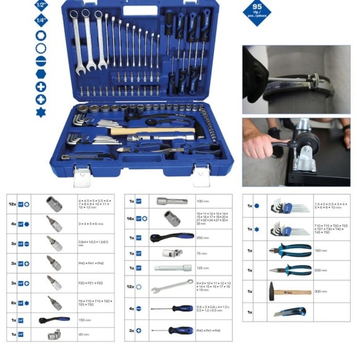 Coffret d'outils universel  | 95 pièces