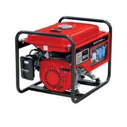 Groupe électrogène essence 7cv 2200W
- Moteur 4 temps essence
- 2 prise de 16A
- Disjoncteur en cas de surcharge
- Régulateur AVR, le groupe électrogène se régule contre les variations importantes de tension
Livré avec 
- 1 clé à bougie 
- Câble de raccordement
Puissance 7cv
Puissance max 2200W
Puissance continue 2000W
Carburant essence SP
Tension 230v 50hz
Demarrage manuel
Reservoir 15L
Vitesse de rotation 3000tr/min 95db
Equipé sécurité niveau d'huile
Dimensions 58x43x44,5cm poids 34,5kg