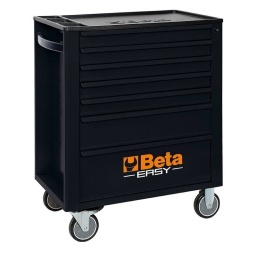 Servante d'atelier Beta easy noire
- Tiroirs sur glissières à billes de précision
- 4 roues 125mm 
- Capacité charge chassis statique 700kg
- Plan travail ABS