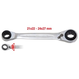 12 pans
Cliquet réversible 72 dents
Finition satinée
Chrome Vanadium