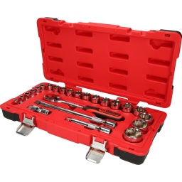 6 pans
Syst&egrave;me FlankTraction
Finition chrom&eacute;e
Chrome Vanadium
Coffret robuste en mati&egrave;re plastique
