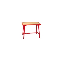 Table de monteur

- plateau en bois multiplis a bordure métallique
- surface resistante a l'eau et a la poussiere
- pieds tubulaires dia 45mm (bonne stabilite)
- dimension: 1070x620x35mm - poids: 32kg
