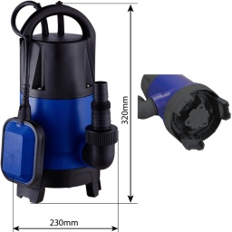Pompe &agrave; eau immerg&eacute;e automatique PVC 230V 550W avec flotteur
Contr&ocirc;l&eacute;e par flotteur.
Corps de pompe en PVC.
Pieds rabattables.
Filetage et fixation de sortie du tuyau : 1" / G1" / 1"&frac14; / G1"&frac12;.
IPX8.

Point info :
Tuyau conseill&eacute; : r&eacute;f.06046 ou r&eacute;f.08527-06061-06062.
Longueur du c&acirc;ble 10m
Largeur 230mm
Hauteur 320mm
Fr&eacute;quence 50Hz
Filetage 1" / G1" / 1"&frac14; / G1"&frac12;
Pression 0,7 bar
Puissance 550W
Alimentation 230V
Corps PVC
Granulom&eacute;trie 5-30mm
Hauteur manom&eacute;trique 7m
Hauteur immersion max 7m
Hauteur de refoulement max 7m
&Oslash; tuyau de sortie 25 ou 32mm
D&eacute;bit max 167 l/min - 10000 l/h
C&acirc;ble HO5RN-F
Poids 5,2KG
