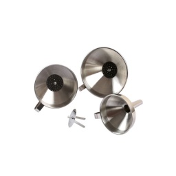 Jeu d'entonnoirs inox 3 pièces