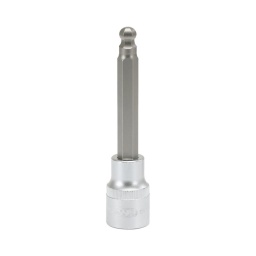 Douille tournevis ultimate 6 pans à tête spherique
- selon din 7422
- carré d'entrainement intérieur selon din 3120 / iso 1174 avec encoche pour verrouillage par bille
- embout tournevis nickele
- finition chromée satinee
- chrome vanadium
