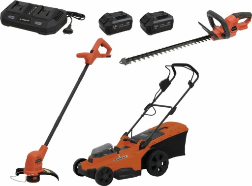 Pack 20V tondeuse taille haie coupe-bordure 2 batteries Li-ion