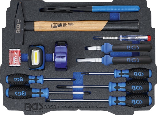 Module pour Art.&nbsp;BOXSYS1 & 2 : Jeu de marteaux, de pinces, de tournevis | 12 pi&egrave;ces