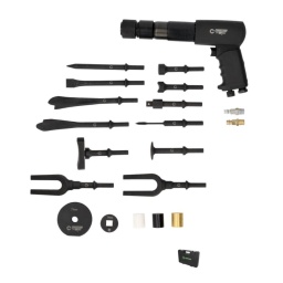Coffret burineur pneumatique et accessoires COMPETITION 19 pcs
Plus d’information
Bruit max à vide : 67,5 dB(A)
Bruit max en sollicitation : 69,2 dB(A)
Code EAN : 4069465018193
Consommation d'air : 113 l/min
Diamètre minimum du tuyau : 3/8" - 10 mm
Emmanchement : 10 mm
Filetage de raccord : 1/4"PT
Nombre de coups : 2000 coups/min
Type de poignée : Poignée isolée contre le froid
Pression de service : max. 6,3 bar (90 psi)
Vitesse de rotation à vide en T/mn : 3000 Tr/min
Vibrations : < 25,7 m/s²
Pièces dans le set : 19 pièces
Poids : 6,56 kg