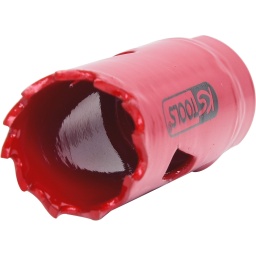 Denture à hauteur variable
Sens de coupe à droite
Coupe circulaire très précise
Bonne expulsion des copeaux
HSS Bi-Métal
Profondeur de coupe jusqu'à 38 mm maximum
Idéale pour des métaux d'une dureté jusqu'à 700 N/mm², plâtre, bois compressé ainsi que le travail du bois et des métaux légers.