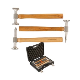 Permet une utilisation sur des panneaux en aluminium pour une contamination
manche en hickory - l'aluminium rend ces marteaux ultra léger
contient :
un marteau a debosseler.
un marteau a pic et a plaquer.
un marteau à panne courbée et a plaquer
fourni dans une boite moulee de rangement avec mousse interne
