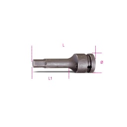Douille tournevis à chocs pour vis 6 pans creux 1/2"
- 5mm -  long: 60mm   
- qualité premium beta depuis 1939