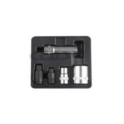 Coffret douilles pompes injection bosch 5pcs
ce kit permet le démontage des vis à tête triangulaire sur les pompes bosch edc (1996-2003). cr.ve (vp) et tdi.
ces douilles 3 pans sont necessaires dans le cas ou il faut remplacer les joints. démonter le capteur de température carburant. proceder a la réfection ou au réglage de la pompe à injection.

composition :
- 4 douilles 3 pans de differents diamètres
dia7.7mm entraînement 1/4" et 15mm dia13.7mm entraînement 1/4" et 1/2"
dia14.3mm entraînement 1/2"
dia26.4mm entraînement 1/2"
- 1 douille ovale dia12.2mm entraînement 1/2"

affectations :
vw. audi. skoda. seat tdi